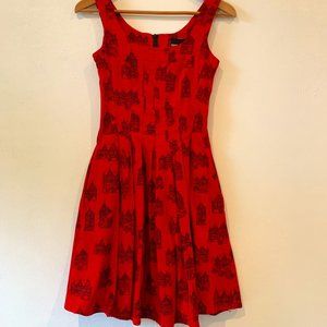 Red Painted Ladies Nooworks Dress